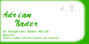 adrian nader business card